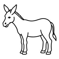 Obraz premium Simple Donkey Line Drawing