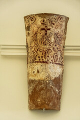 Painted tiles in the Cloister of Sant Bonaventura, medieval origins, Llucmajor, Mallorca, Balearic...