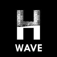 Letter h with wave design logo template illustration
