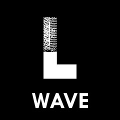 Letter l with wave design logo template illustration
