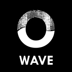 Letter o with wave design logo template illustration
