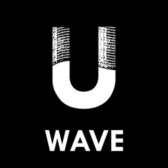 Letter u with wave design logo template illustration
