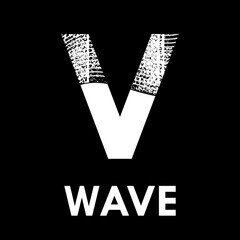 Letter v with wave design logo template illustration