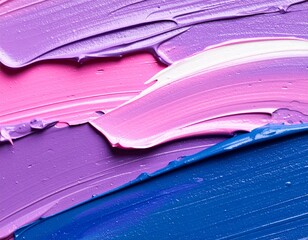 Textured Acrylic Paint Swatches in Pink, Purple, and Blue Hues