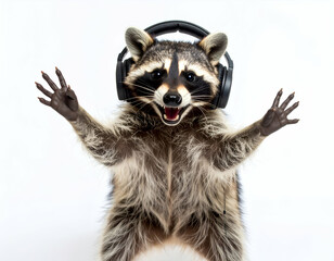 Groovy Raccoon Funky Beats and Happy Vibes -  A Cute Animal Illustration