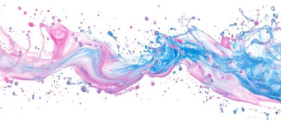 Fototapeta premium Colorful Liquid Splashing on White Background