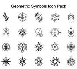 Geometric Symbols Icon Pack