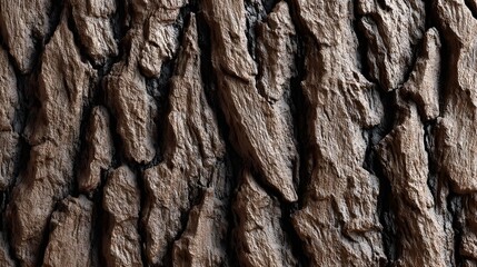 Detailed close-up texture of rough tree bark.
