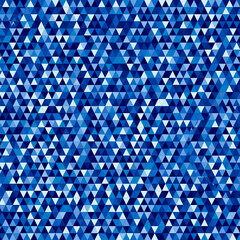A blue pattern of triangles
