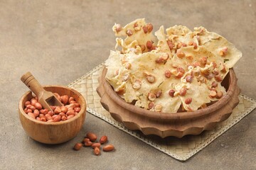 Peyek or Rempeyek shrimp rebon is a traditional snack that uses small shrimp as the main ingredient, giving it a unique taste