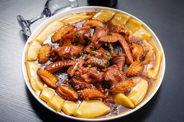Abalone stewed with potatoes