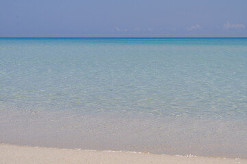 Incredible crystal clear blue waters of Varadero beach, Cuba