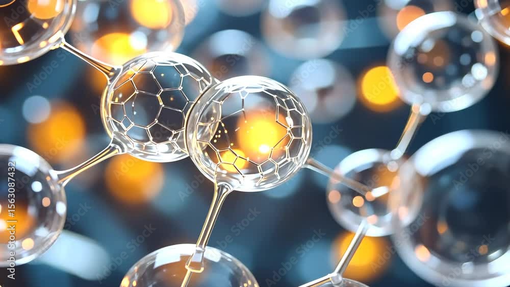 Aufkleber abstract molecular structure visualization