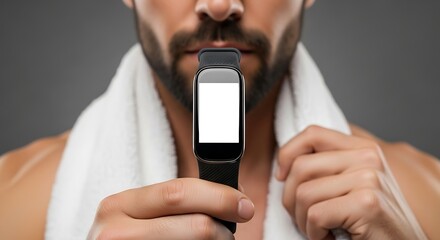 Smartwatch Mockup Fitness Tracker App Display Template