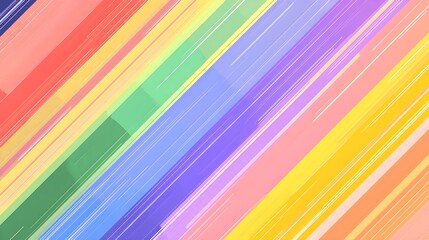 ポップでカラフルな斜線の抽象背景 | ビビッド ストライプ アート デザイン素材