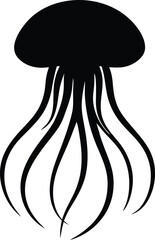 jellyfish silhouette vector © Silhouette Vector