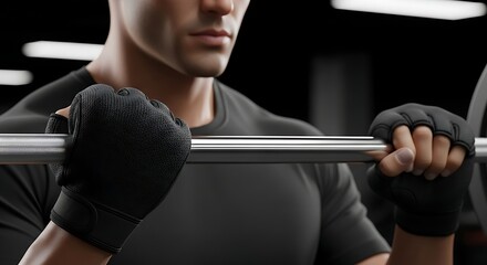 Gym Workout Mockup Powerful Fitness Apparel Design Presentation