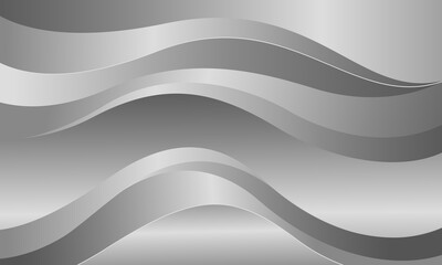 Elegant abstract silver luxury wave background. Metallic design wallpaper. Suitable for templates, banners, covers, sales, business, events, awards, websites, pages, and more