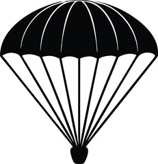 parachute  silhouette vector