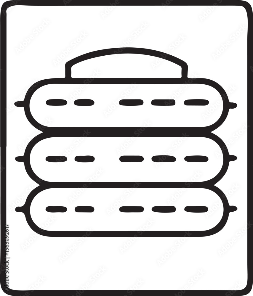 Poster black menu icon, minimal hamburger button with three horizontal lines, simple navigation symbol, fla