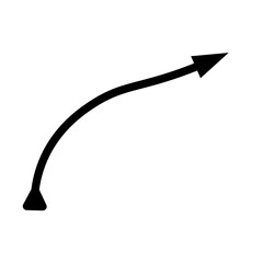 Hand drawn line arrows icons set collection. Doodle marker various curved linear arrows.