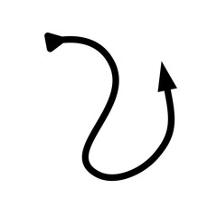 Hand drawn line arrows icons set collection. Doodle marker various curved linear arrows.