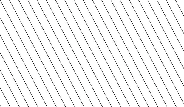 Abstract pattern of parallel black diagonal lines on a white background isolated on white background