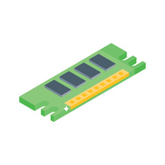 Check this isometric icon showing ram memory module