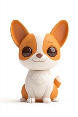 Fototapeta premium A 3D cartoon Chihuahua character, isolate on white background, adding a fun touch to the design.