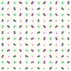 Thermometer pattern rising temperature, seamless vector, weather theme