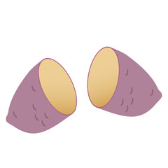 さつまいものかわいい秋素材イラスト