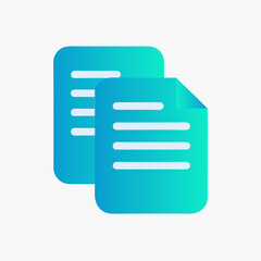 PDF File Document Icon Blue Flat Design Symbol