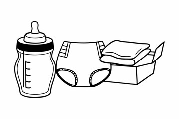 Cute Baby Animal Illustration for Baby Care Products and Designs