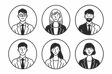 Colorful Vector Illustration of Business People or Animals in a Business Setting