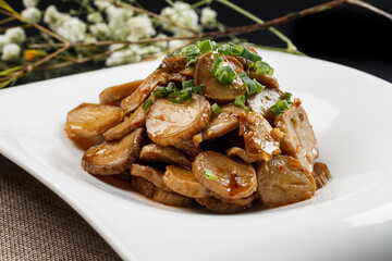 Stir-fried King Oyster Mushroom Slices