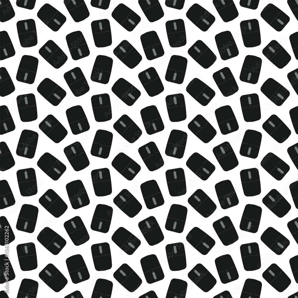 Poster computer mouse pattern. seamless tech gadget background with modern texture