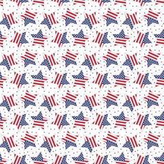 Fototapeta premium USA flag stars pattern. Patriotic seamless background for American holiday