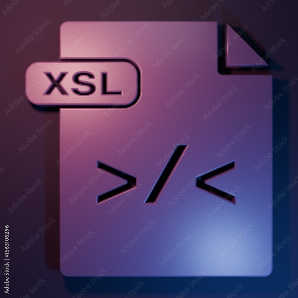 Fototapete purple xsl file document. download xsl button icon isolated on purple-blue background. excel file sy