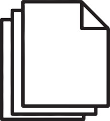 Stacked papers with folded corner document layered