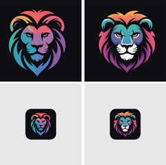 Lion mascot logo