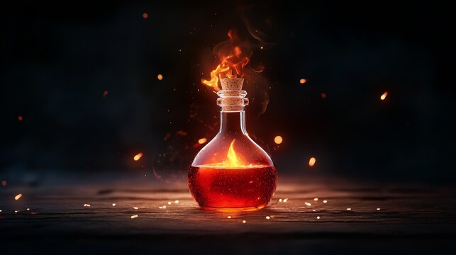 A dark elixir in a spiked bottle