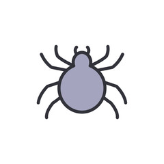 Stylized Tick Illustration With Transparent Backdrop And Simple Design