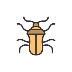 Stylized Insect Illustration Depicting A Yellow And Brown Winged Bug