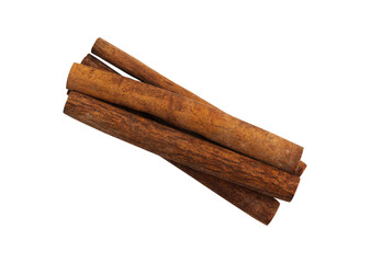 cinnamon sticks isolated on white