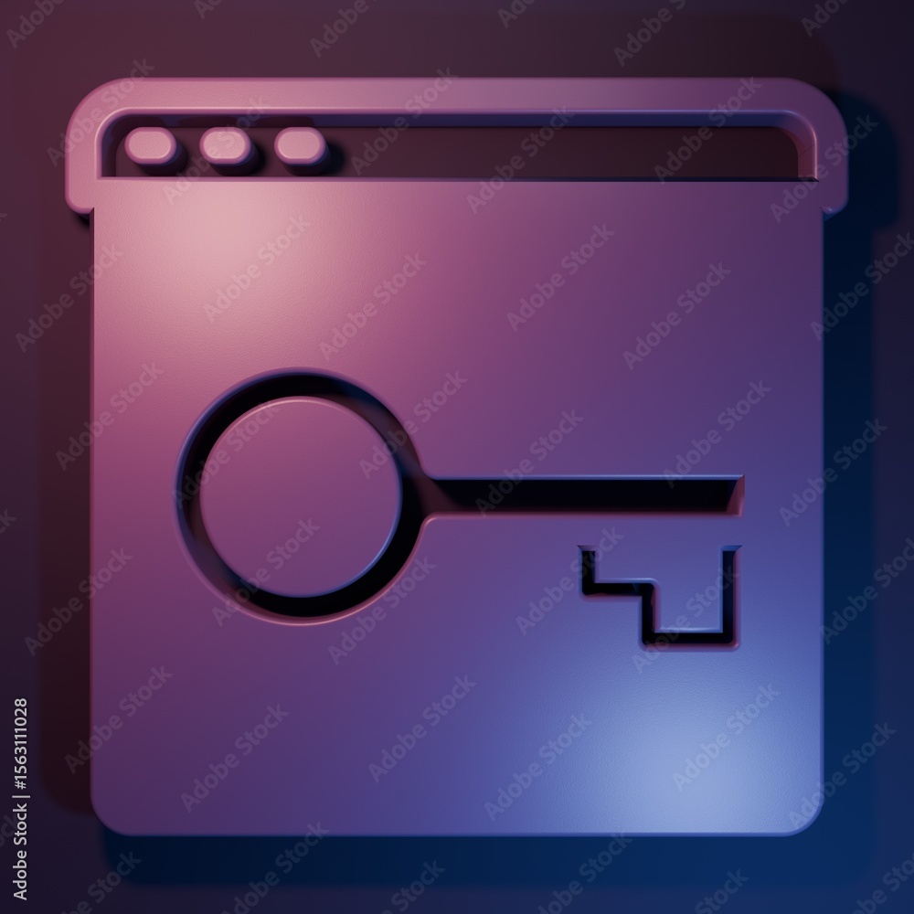 Aufkleber purple secure your site with https, ssl icon isolated on purple-blue background. internet communicat