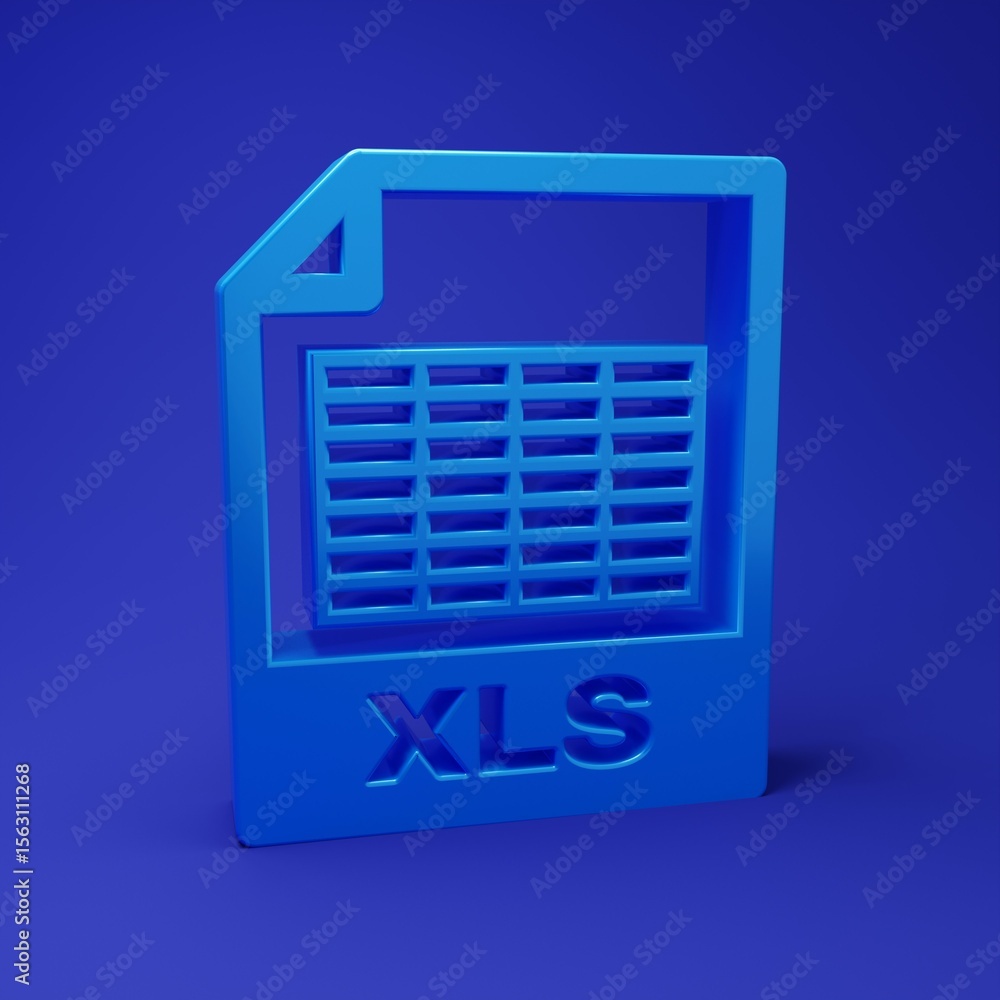 Fototapete blue xls file document. download xls button icon isolated on blue background. excel file symbol. min