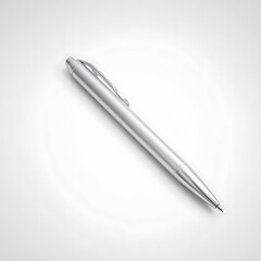 Silver pen on light background