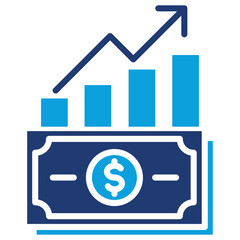 Profitability Flat Blue Icon