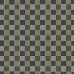 Olive and gray seamless checkered pattern