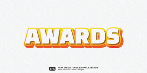 Awards 3D Cartoon Editable Text Effect | Premium Font Template